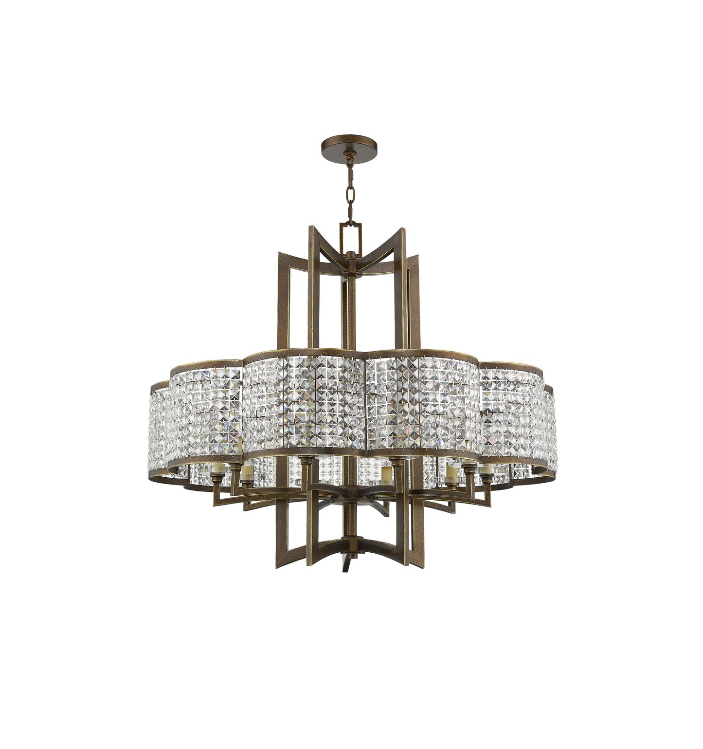 Grammercy Chandelier, Hand-Painted Palatial BronzeBy Livex Lighting Inc.