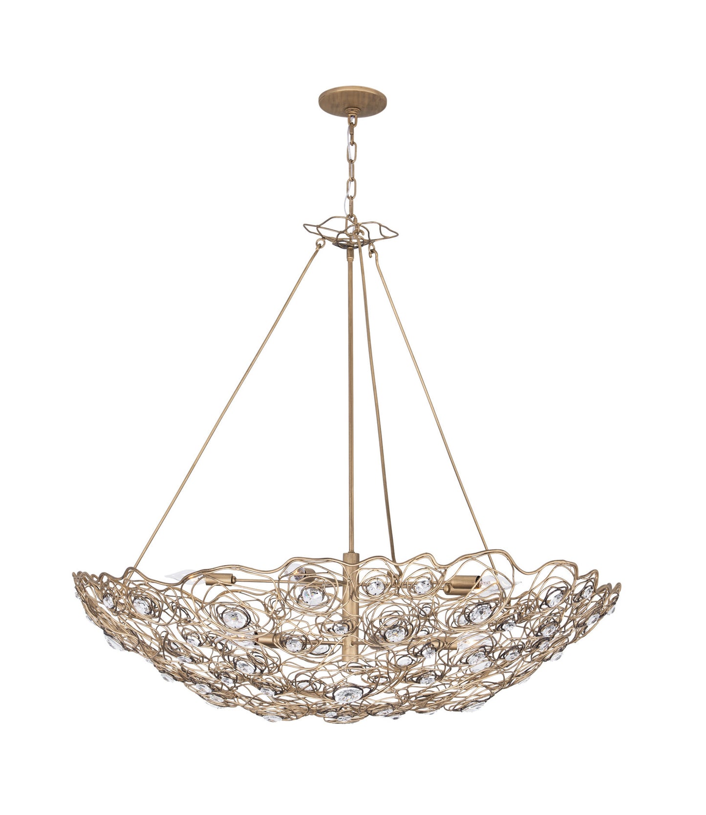 Varaluz 500P10 Ethereal Rose 10 Light 40"W Abstract Chandelier - Havana GoldBy Varaluz