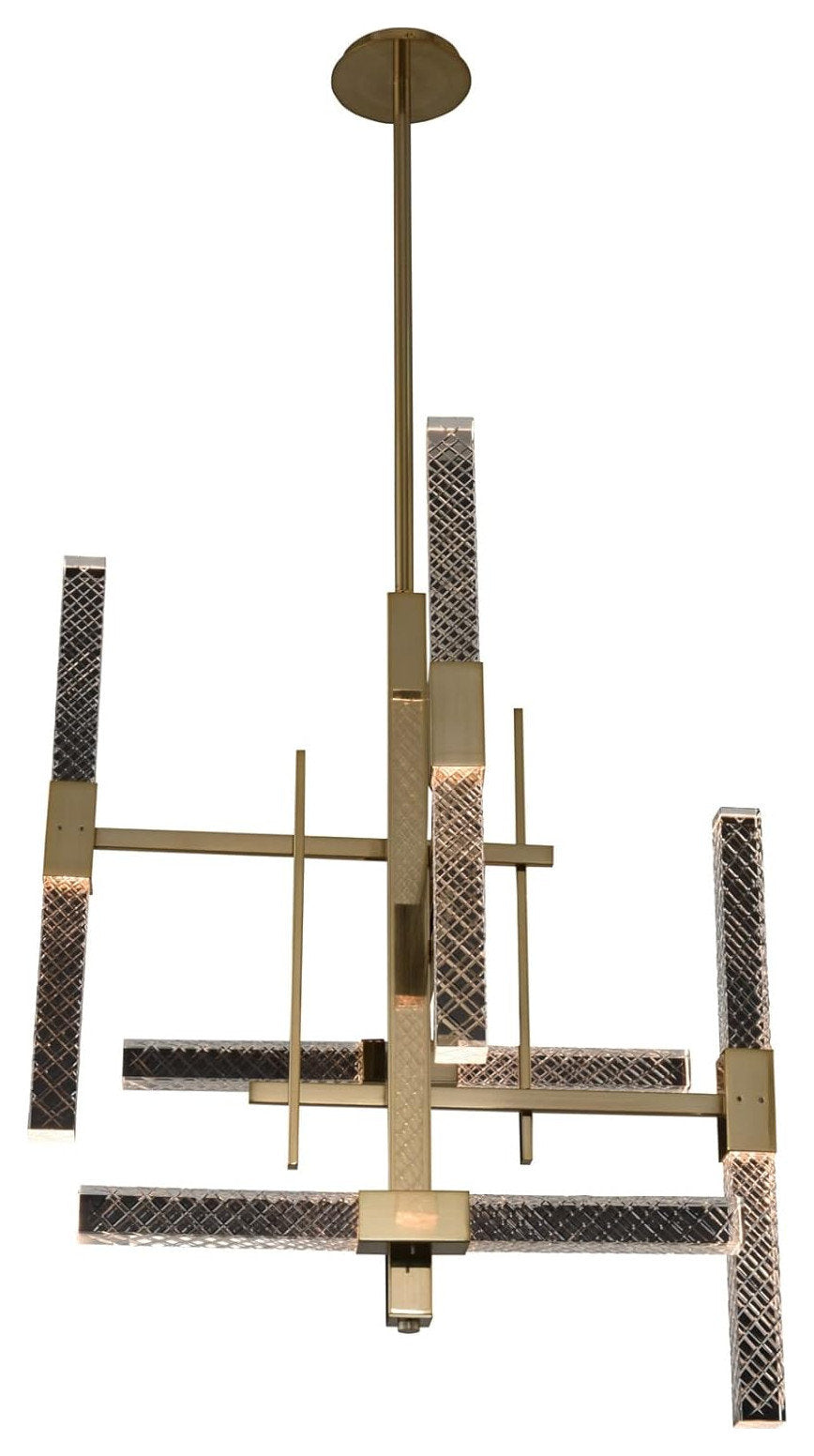 Allegri Apollo LED Light Crystal Chandelier, Brushed Champagne Gold, 26.00By Allegri Crystal by Kalco Lighting