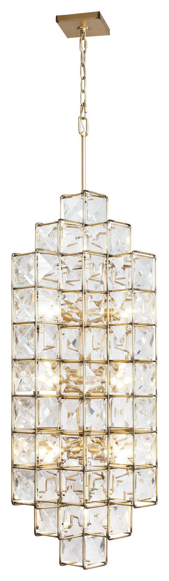 Varaluz 329F14 Cubic 14 Light 19"W Crystal Chandelier - Calypso GoldBy Varaluz