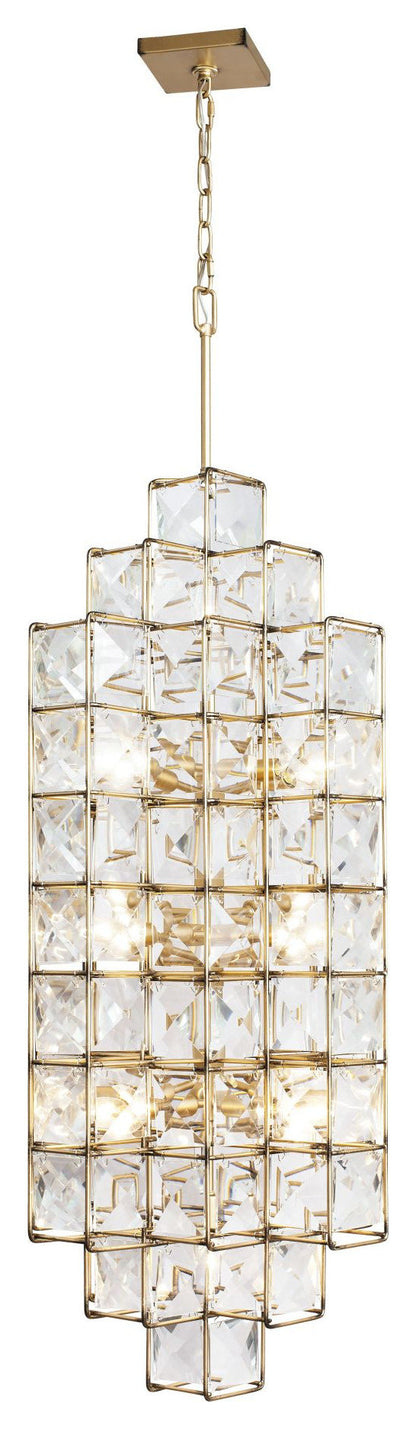 Varaluz 329F14 Cubic 14 Light 19"W Crystal Chandelier - Calypso GoldBy Varaluz