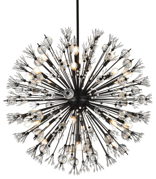 Elegant Lighting 2500D38 Vera 24 Light 38"W Crystal Sputnik - BlackBy Elegant Furniture & Lighting