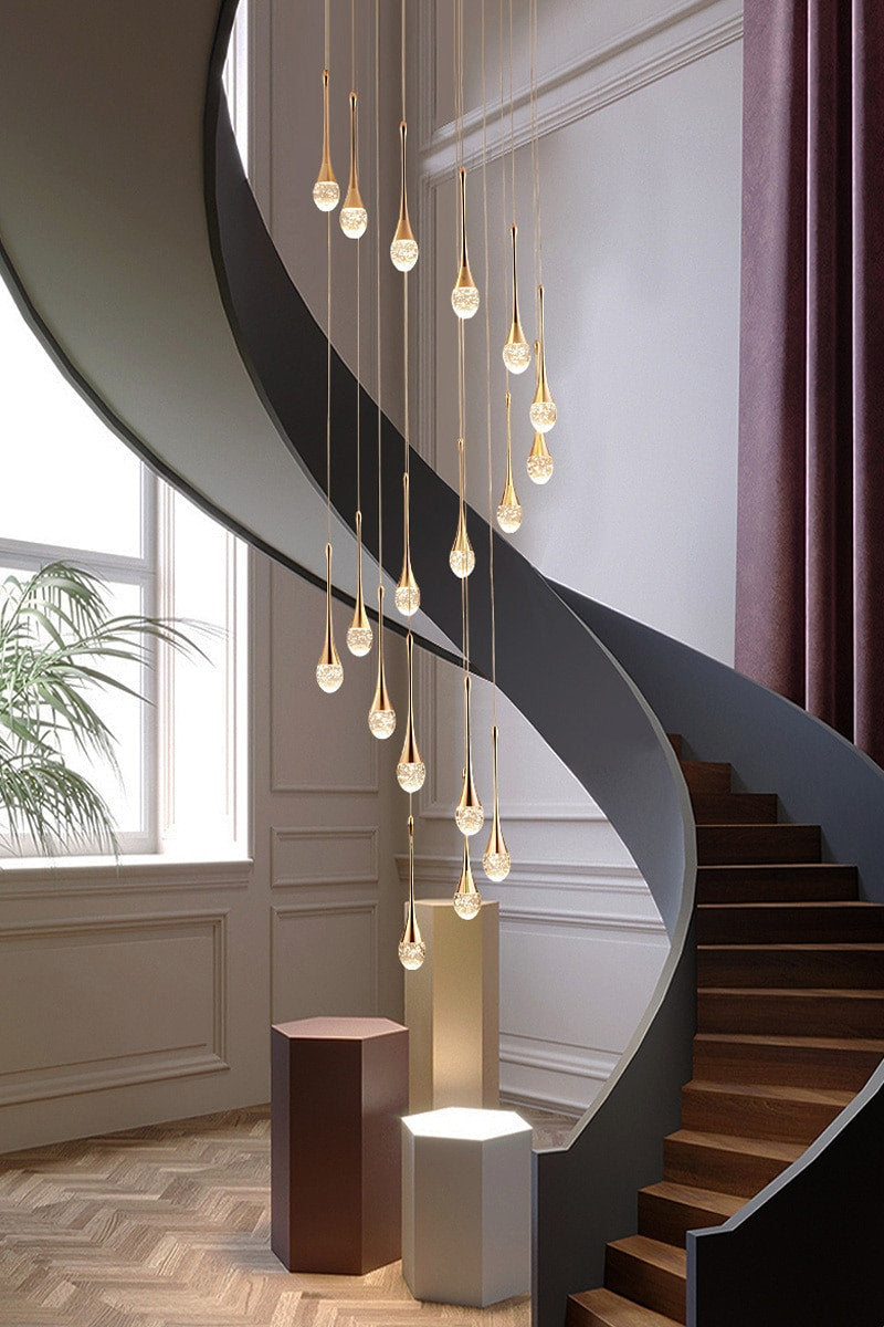 Stresa | Spiral Design Staircase Chandelier, 25 LightsBy Miron Demid LLC