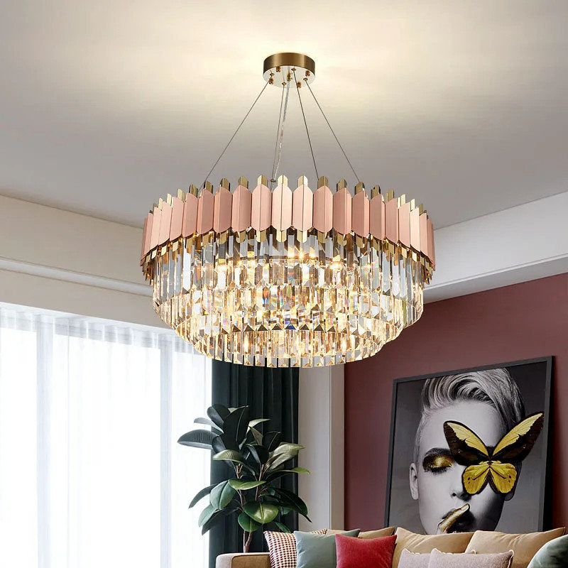Gio 31" Rose Gold Modern ChandelierBy MORSALE