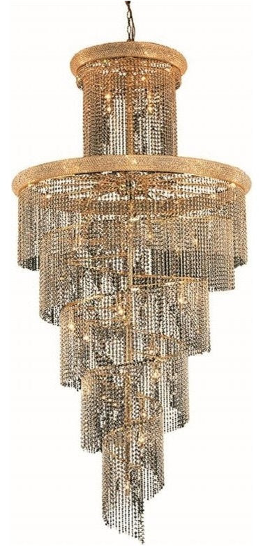 Elegant Lighting Spiral 48" 41 Light Royal Crystal ChandelierBy Elegant Furniture & Lighting