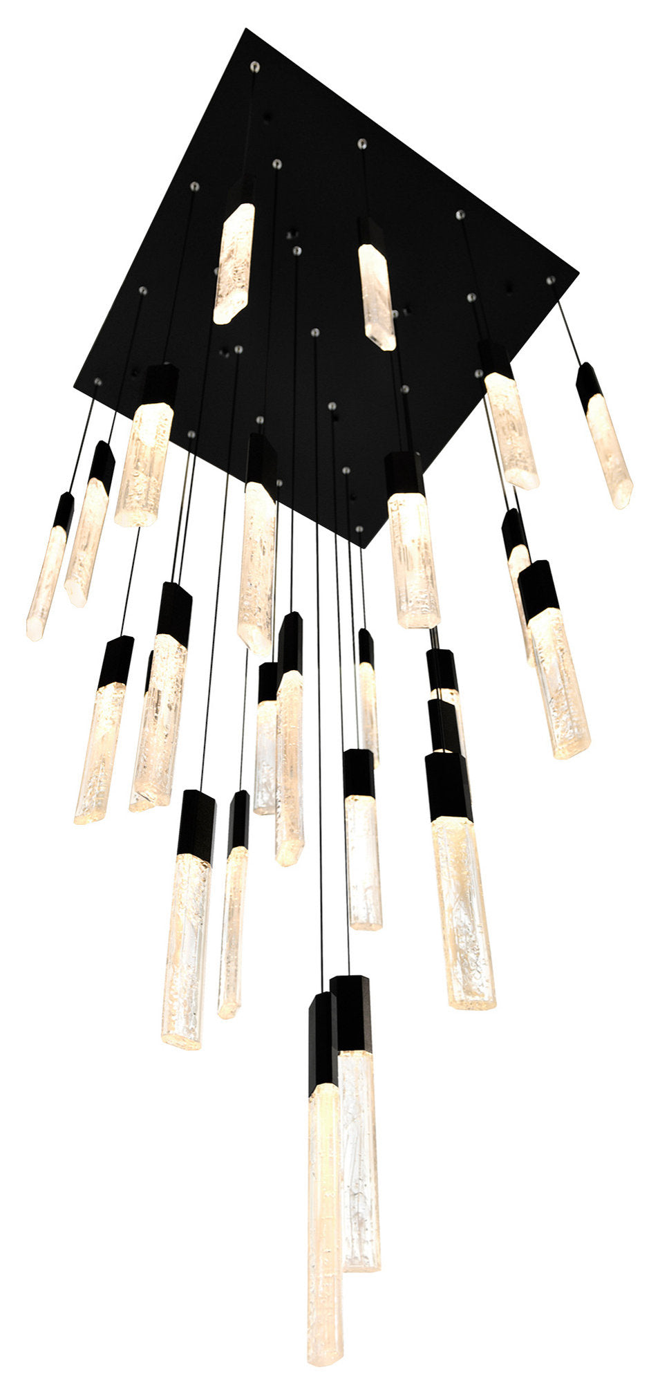 CWI LIGHTING 1589P28-25-101 Greta Integrated LED Black ChandelierBy CWI Lighting