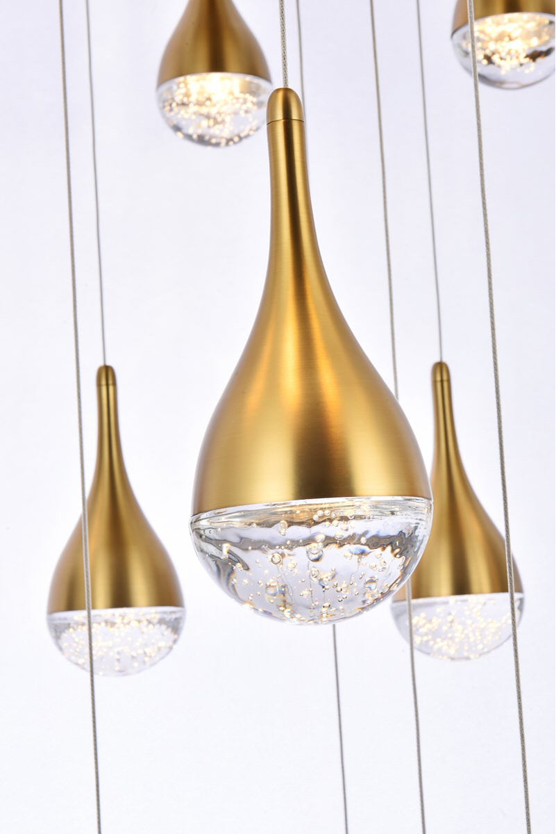 Elegant Lighting Amherst 42" Led Chandelier in Satin GoldBy Elegant Furniture & Lighting