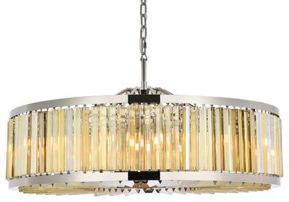 Elegant Lighting 1203G43-GT/RC Chelsea 10 Light 44"W Crystal Drum - PolishedBy Elegant Furniture & Lighting