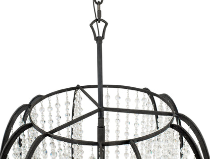 Varaluz 367F06 Caesar 6 Light 24"W Cage Pendant - CarbonBy Varaluz