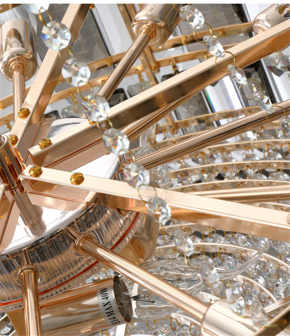 Voltri | Post-modern Grand Luxury Crystal Chandelier, Dia31.5"By Miron Demid LLC