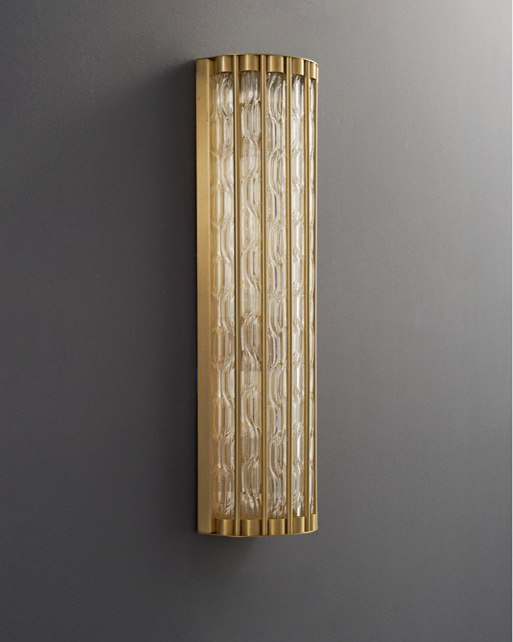 Luxury Golden Crystal Wall Lamp, L7.1xw4.7xh23.6", Warm LightBy Miron Demid LLC