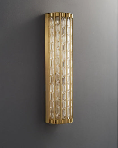 Luxury Golden Crystal Wall Lamp, L7.1xw4.7xh23.6", Warm LightBy Miron Demid LLC