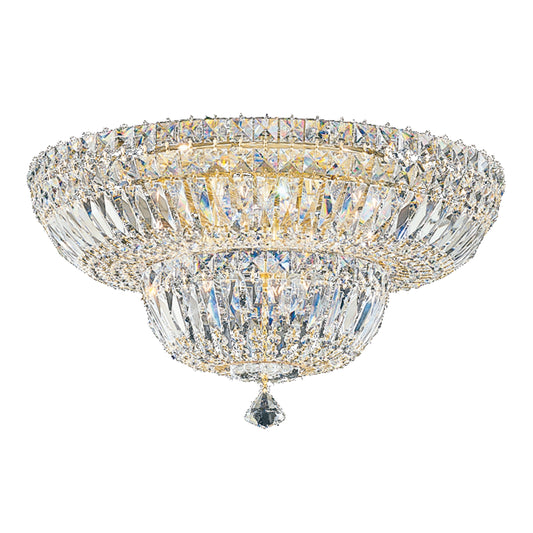 Schonbek 5894-211M 9 Light Crystal Semi-Flush, AureliaBy Schonbek