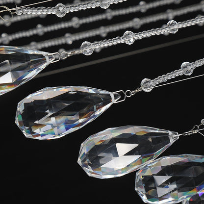 Mougins | Сhic Spiral Crystal Ceiling Led Chandelier, 23.6"By Miron Demid LLC