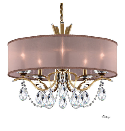 Schonbek Va8305N-22H3 5 Light Crystal Chandelier, Heirloom GoldBy Schonbek