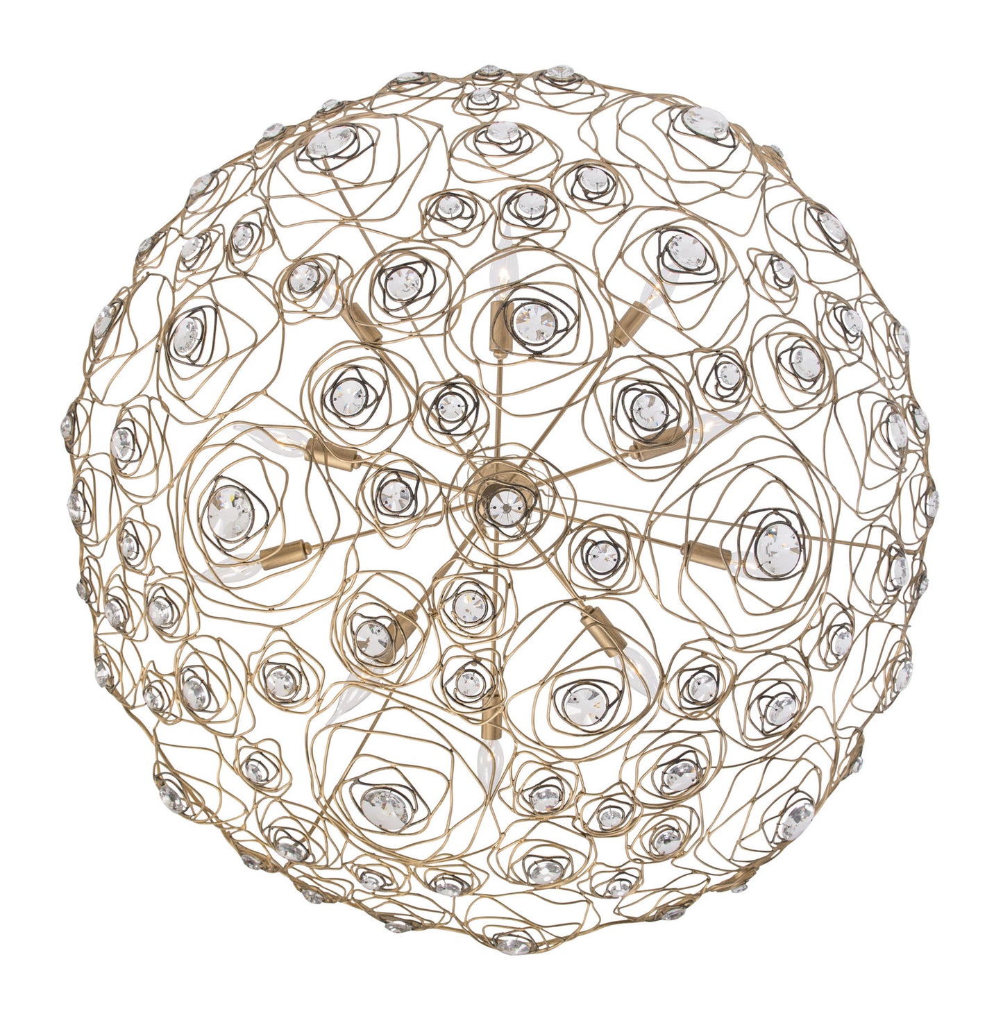 Varaluz 500P10 Ethereal Rose 10 Light 40"W Abstract Chandelier - Havana GoldBy Varaluz
