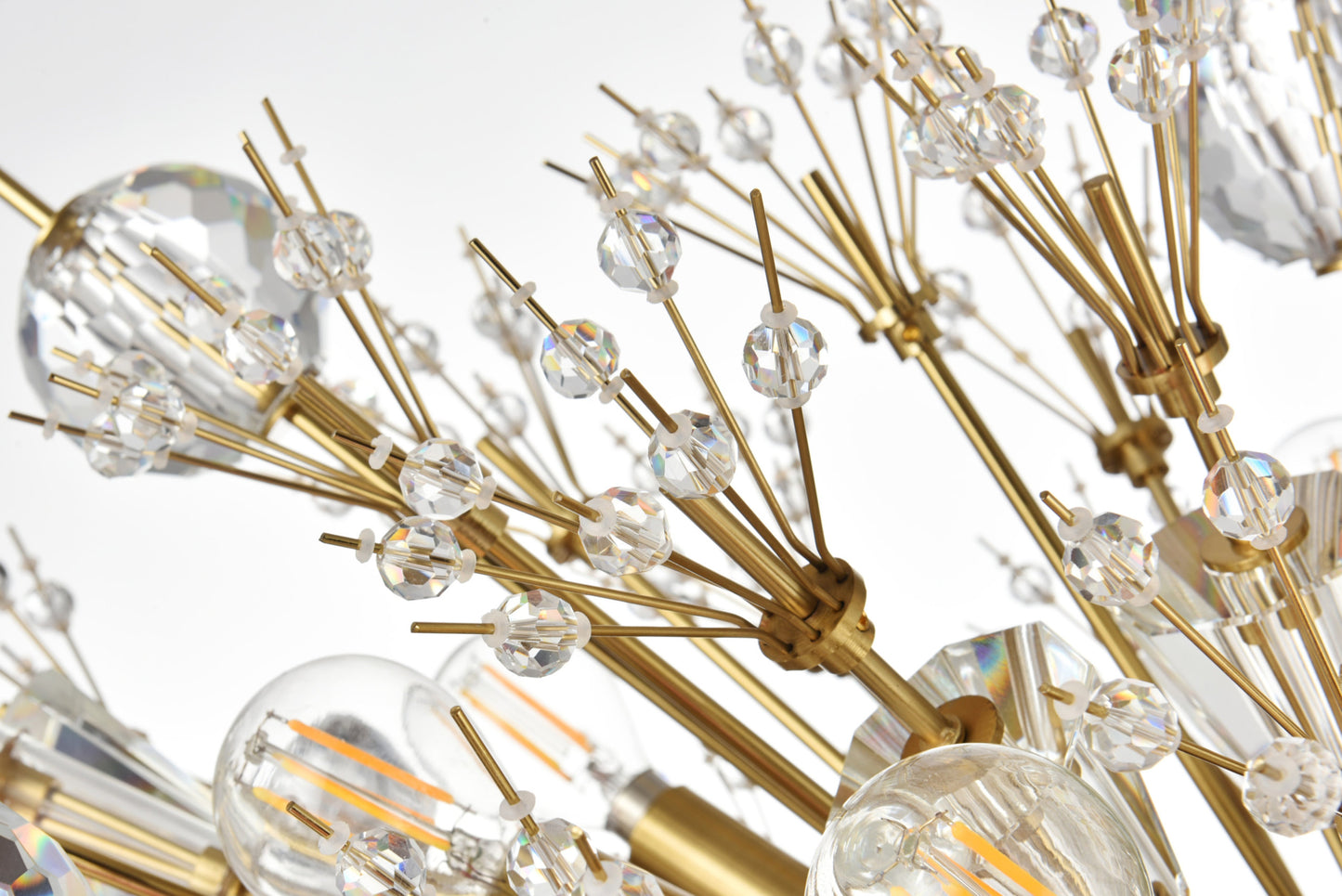 Elegant Lighting 2500G48L3 Vera 100 Light 26"W Crystal Sputnik - Satin GoldBy Elegant Furniture & Lighting