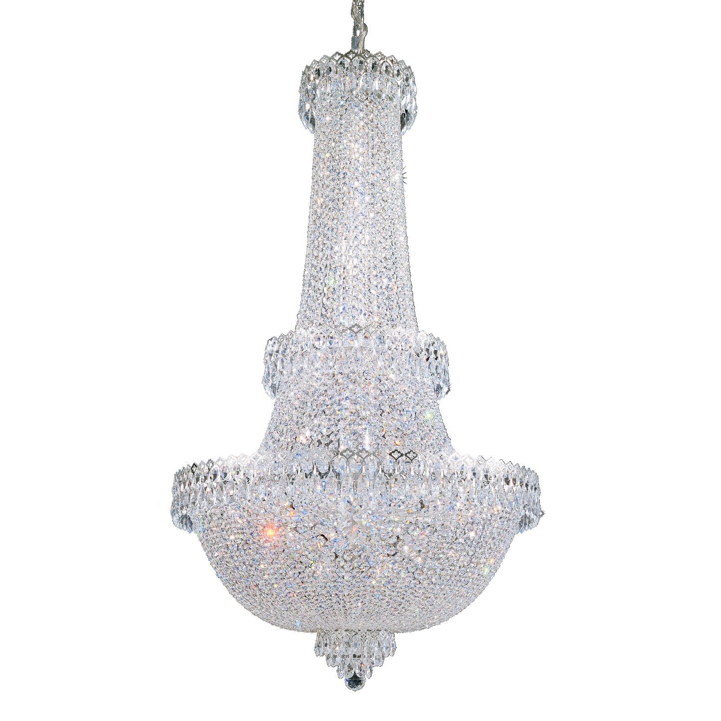Schonbek 2638-40 41 Light Crystal Chandelier, Polished SilverBy Schonbek