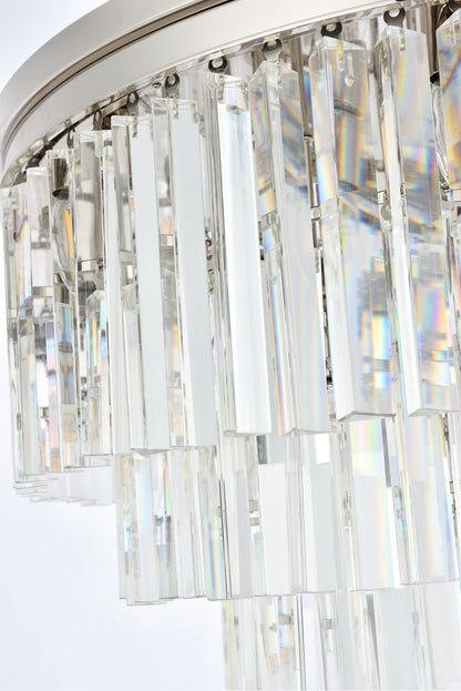 Elegant Lighting 1201F32/RC Sydney 17 Light 32"W Flush Mount Drum - PolishedBy Elegant Furniture & Lighting