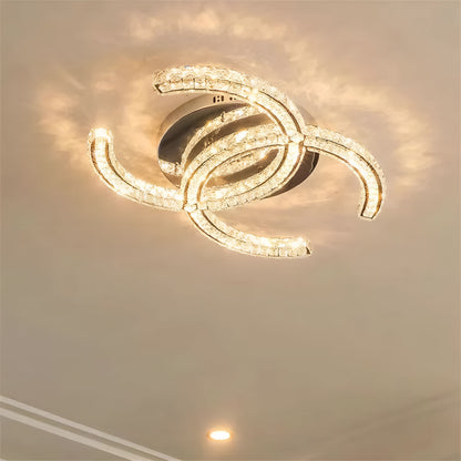 Aicurzio | Fashionable Luxury Crystal Gold Chandelier, 59.1x39.4'By Miron Demid LLC