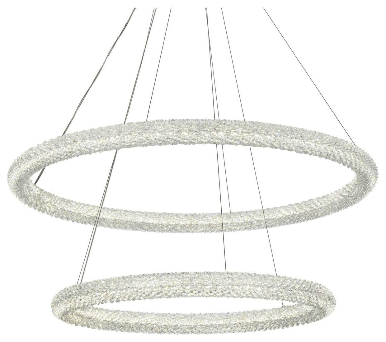 Bowen 2 Light Chandelier, Satin GoldBy Elegant Furniture & Lighting