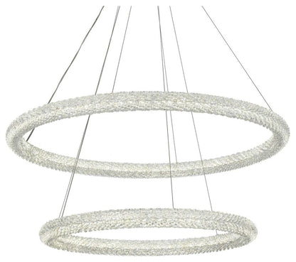 Bowen 2 Light Chandelier, Satin GoldBy Elegant Furniture & Lighting
