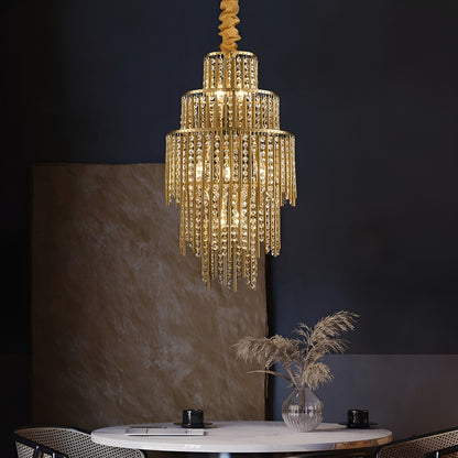 Antibes | Luxury Gold Chandelier With Crystal Balls, Warm Light, Non-DimmableBy Miron Demid LLC