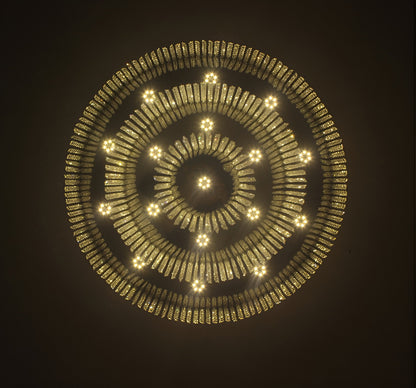 Accumoli | Modern Crystal LED Ceiling Lamp, Dia39.4xh27.5", Warm LightBy Miron Demid LLC
