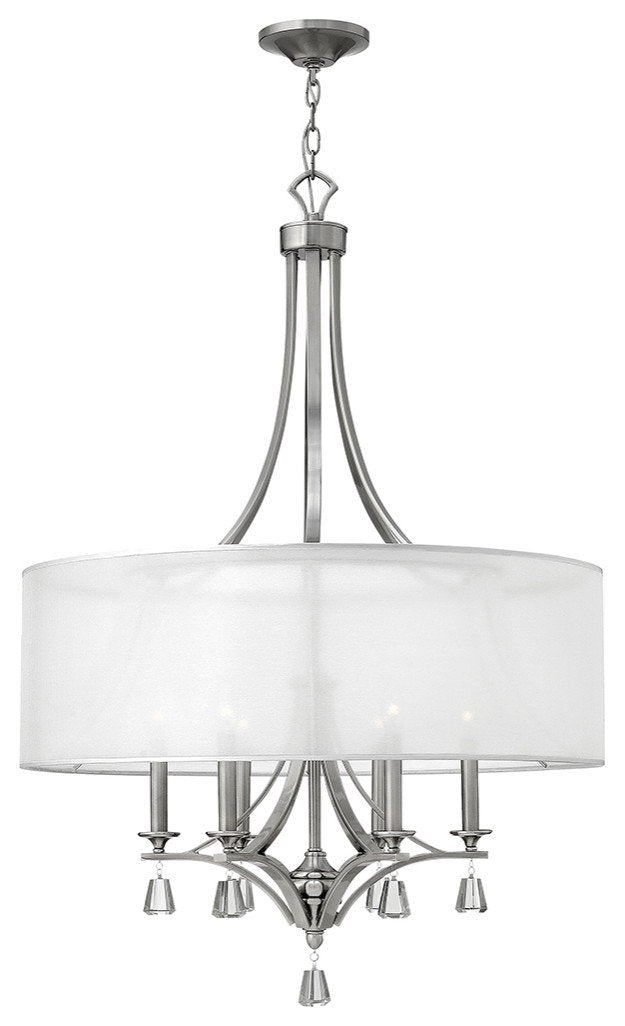 Fredrick Ramond Mime Medium Drum, Brushed Nickel*By Hinkley