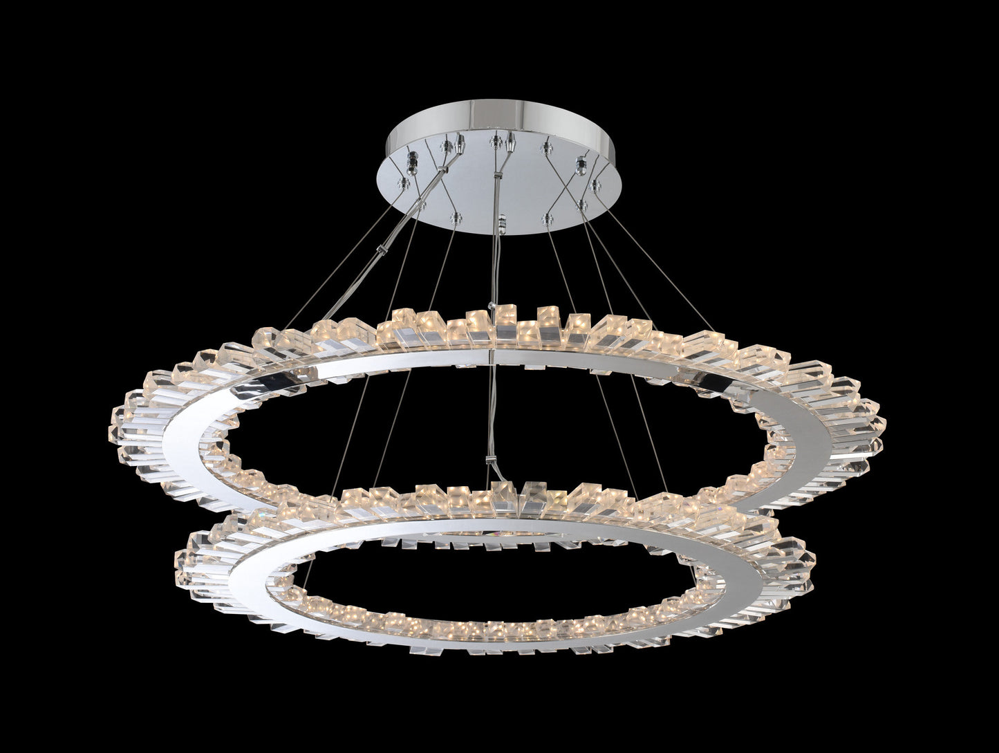 Quasar 42x2.5" 1-Light Modern Large Pendants by AllegriBy Allegri Crystal by Kalco Lighting