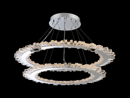 Quasar 42x2.5" 1-Light Modern Large Pendants by AllegriBy Allegri Crystal by Kalco Lighting