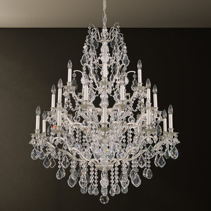 Schonbek 5775-48L 25 Light Crystal Chandelier, Antique SilverBy Schonbek