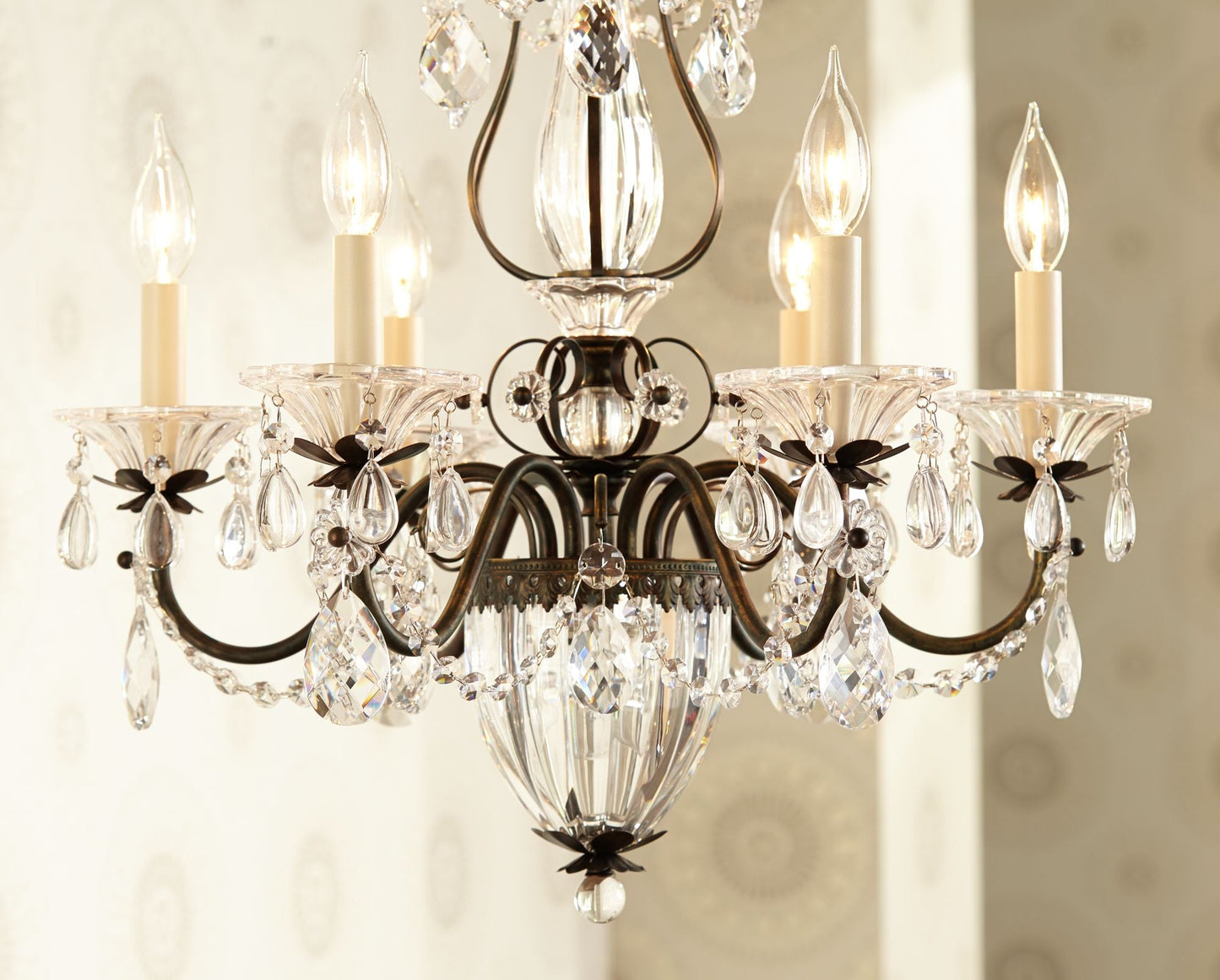 Schonbek Bagatelle 21" Wide Heirloom Bronze Handcut Crystal Chandelier