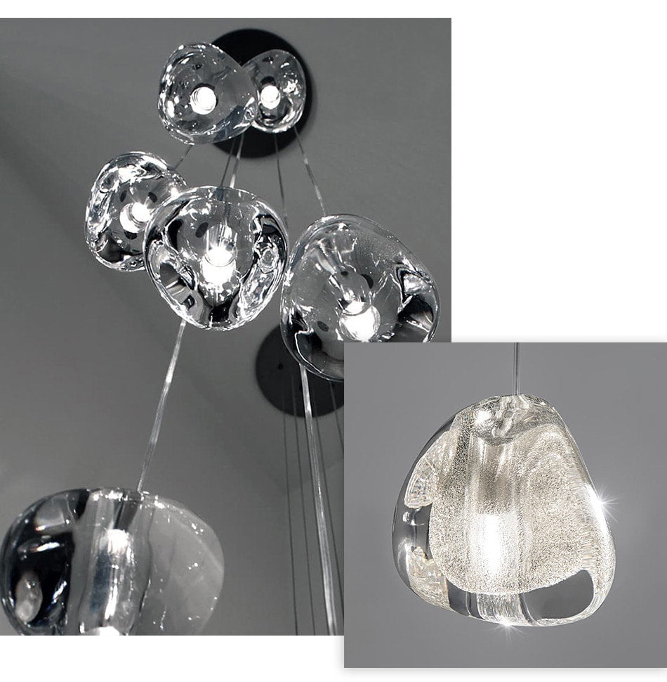Cernobbio | Staircase Hanging Crystal Lamp, 22 Lights, Cool LightBy Miron Demid LLC