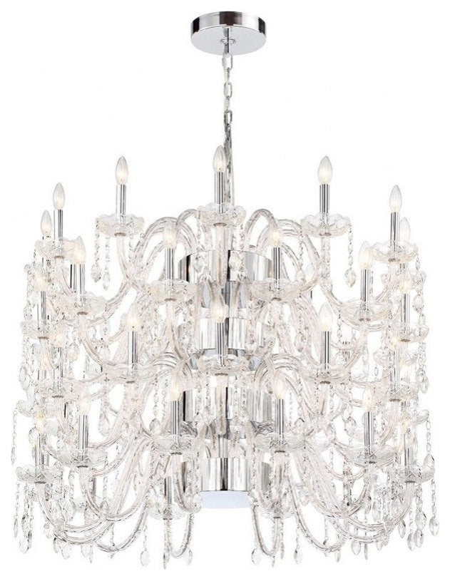 4 Tier Chandelier 12 Light - 42 Inches Wide by 34 Inches High-ChromeBy Bailey Street Home