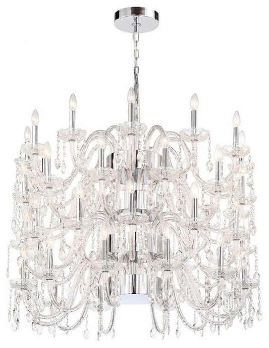 4 Tier Chandelier 12 Light - 42 Inches Wide by 34 Inches High-ChromeBy Bailey Street Home