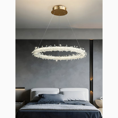 Andenne | Modern Ring Crystal Chandelier for Living Room, 3 Rings CrossBy Miron Demid LLC