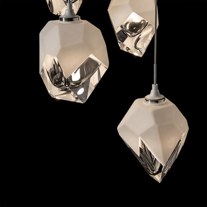 Chrysalis 5-Light Small Crystal Pendant White Finish- Long, White CrystalBy Hubbardton Forge