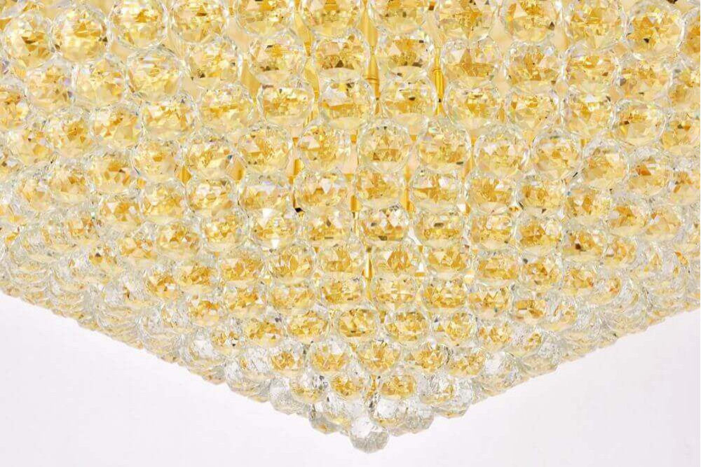 Elegant Lighting Primo 33 Light 48" Flush Mount, GoldBy Elegant Furniture & Lighting