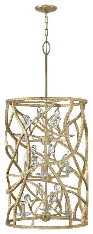 Fredrick Ramond Eve 9 Light Foyer 3 Tier Foyer, Champagne Gold - FR46808CPGBy Hinkley