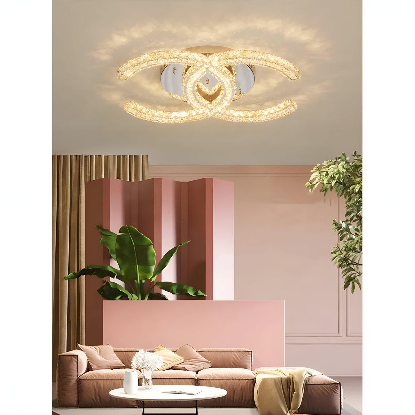 Aicurzio | Fashionable Luxury Crystal Gold Chandelier, 51.2x35.4'By Miron Demid LLC