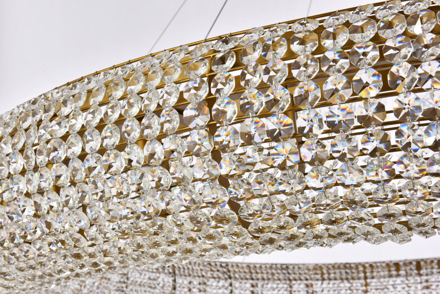 Elegant Lighting 2114G71/RC Paris 30 Light 71"W Crystal Ring - ChromeBy Elegant Furniture & Lighting
