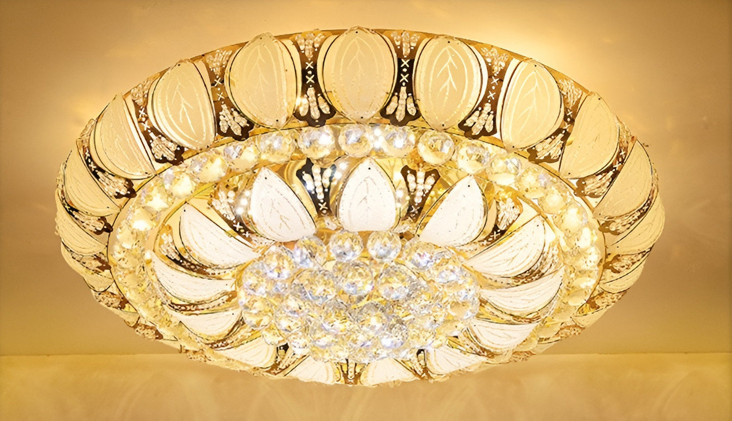 Acerenza | Luxury Modern Crystal LED Chandelier, Dia31.4xh9.8", Warm LightBy Miron Demid LLC