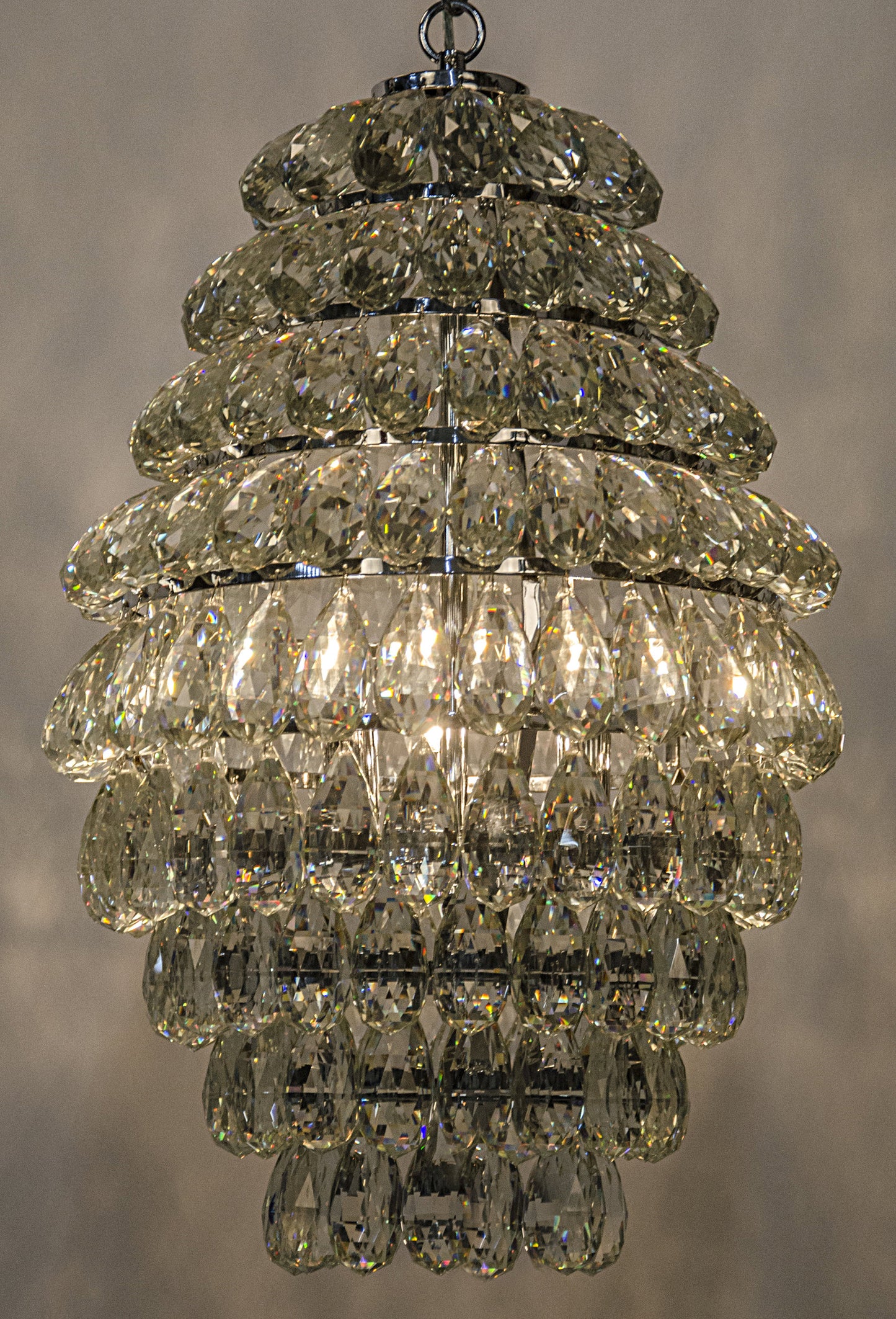 Illumination Chandelier, Chrome Finish and GlassBy Noir