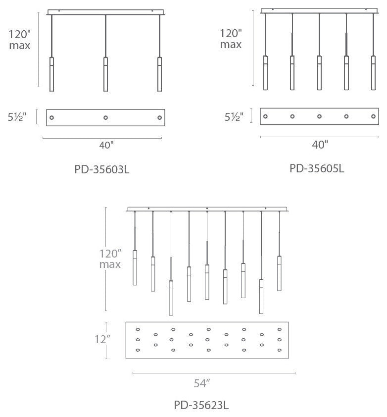Modern Forms PD-35623L Magic 23 Light 54"W LED Linear Multi Light - PolishedBy Modern Forms