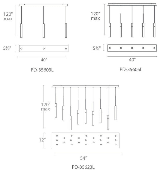 Modern Forms PD-35623L Magic 23 Light 54"W LED Linear Multi Light - PolishedBy Modern Forms