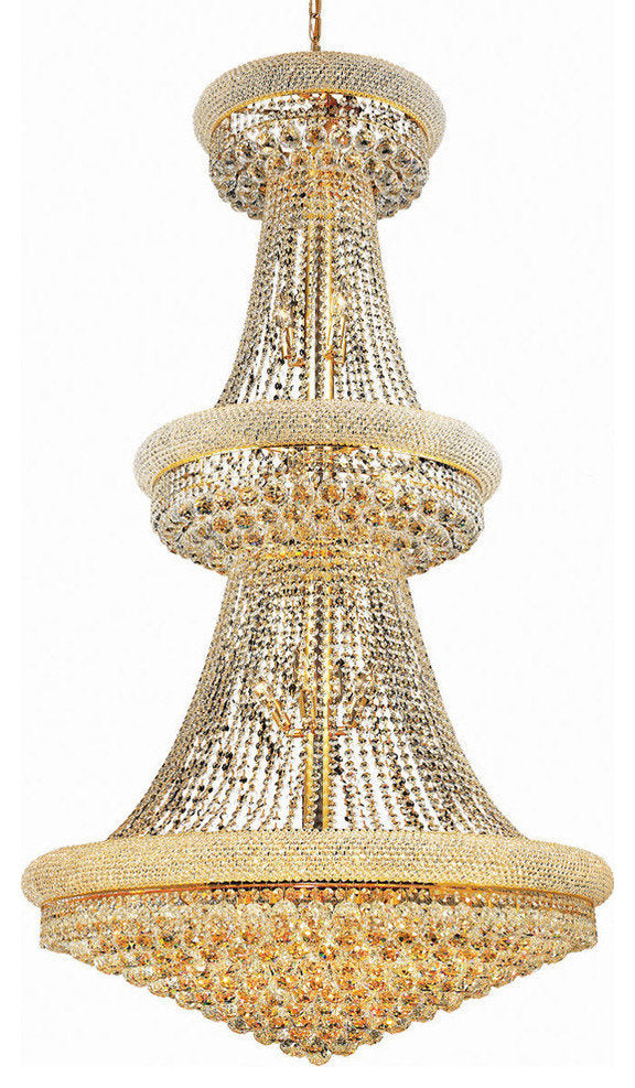Primo 32 Light Chandelier in Gold with Clear Royal Cut CrystalBy Elegant Furniture & Lighting
