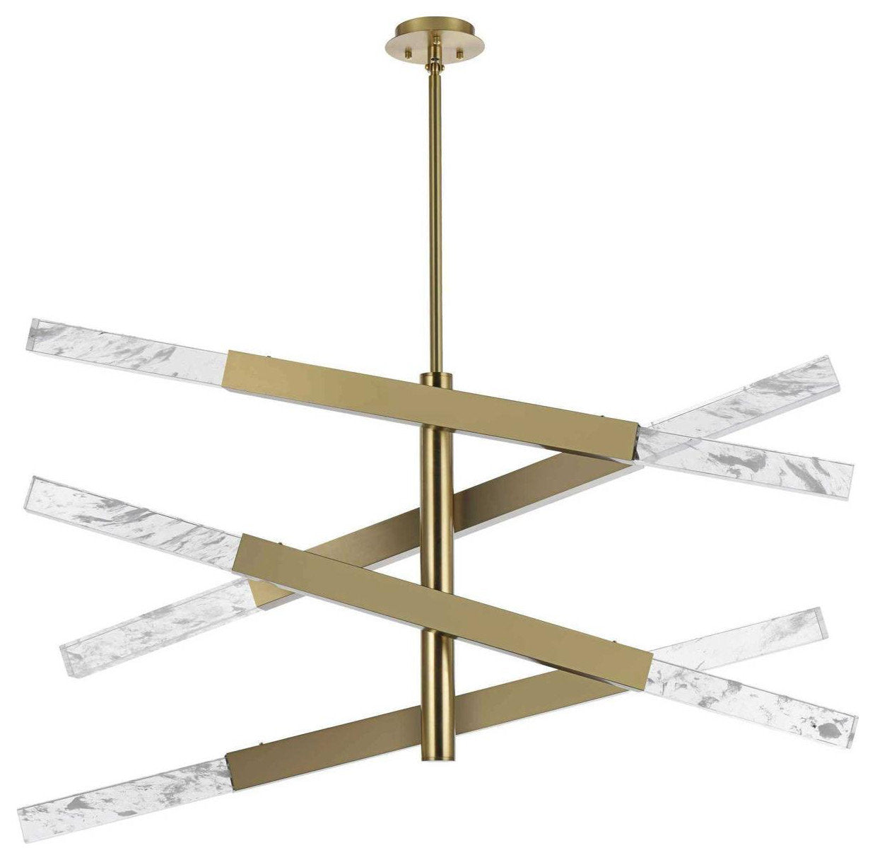 Ari 8 Light Pendant, Satin GoldBy Elegant Furniture & Lighting