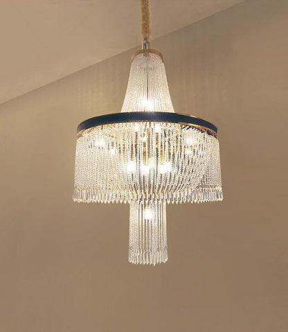 Deiva Marina | Luxury Large Spiral Crystal Chandelier for StaircaseBy Miron Demid LLC