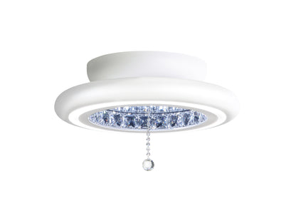Schonbek Mfc120N-Wh1S 1 Light Crystal Semi-Flush, WhiteBy Schonbek